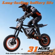 Electric Dirt Bike for Adults Teens,3000W Brushless 34 MPH E-Bike, 12″/10″ Fat Tire E-Motorcycle with 48V30Ah Battery