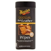 Meguiar’s GoldClass Rich Leather Cleaner & Conditioner Wipes, 25 Wipes
