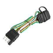 Unique Bargains 4 Pin 32” Trailer 4 Flat Wire Plug Hitch Light Trailer Wiring Harness Extender Male Female Connector for Tail Lights
