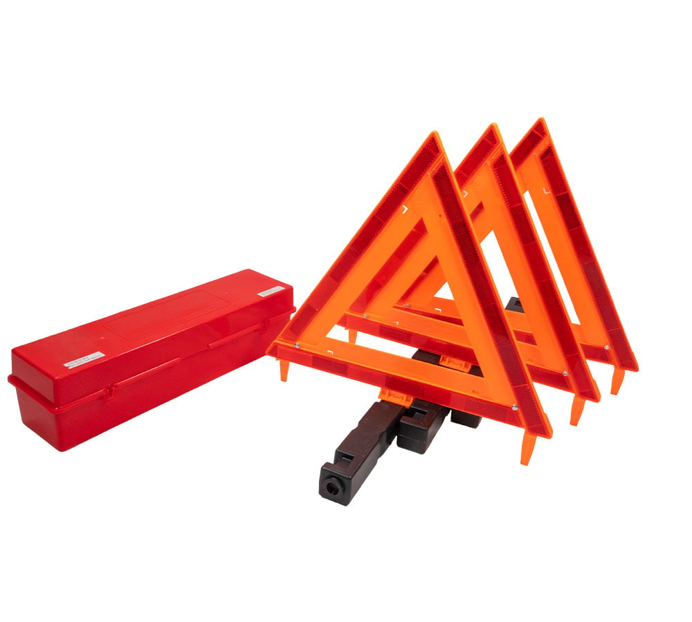 (2 Pack) Warning Triangle Reflector Kit, 3-Piece Set – DOT Compliant