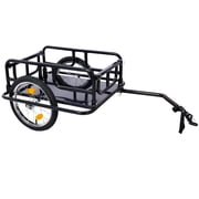 LIANGKA Foldable Bike Cargo Trailer with Universal Hitch 16 Inch Wheels & Reflectors for Heavy Load Hauling