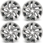 SET OF 4 Brand New Single 17″ 17×7 Silver Alloy Wheel for Honda CR-V 2015 2016 Twisted spoke OEM Design Replacement Rim