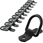 Heavy Duty Tie Down Anchor Hooks – 10 Pack Steel D-Ring Mounts for Truck, Trailer, Garage