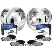Detroit Axle – 8pc Front and Rear Brake Kit for Chrysler Town & Country Dodge Grand Caravan Journey Ram C/V, Disc Brake Rotors Ceramic Brakes Pads Replacement