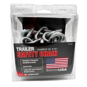 Trailer Safety Chain, 1/4″ x 72″, Latching S-Hooks, Peerless Chain Company, #4751503