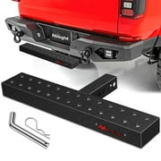 Nilight Hitch Step with 2″ Hitch Receiver Rear Bumper Guard Protector 23.5 Inch with 5/8″ Hitch Pin Clip Upgraded Textured Black Anti Slip Hitch Step Bar for Pickup Truck Car SUV