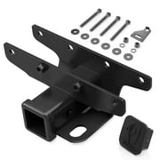 Tyger Auto TG-HC2J003B Hitch & Cover Kit Compatible with 2018-2026 Jeep Wrangler JL / JLU (Not for JK) Factory Style 2 inch Rear Receiver Hitch Tow Towing Trailer Hitch