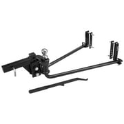 KFFKFF Weight Distribution Hitch, 6000 lbs Towing Capacity & 600 lbs Tongue Weight, Load Leveling Hitch Kit with Sway Control, Includes 2-inch Shank & 2-5/16-inch Ball for Trailer Stability