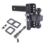 Mustrod Fits 2.5″ Receiver Adjustable Trailer Tow Hitch 6″ Drop/Rise 2″ & 2-5/16″ Ball 22000 LBS with Anti-Theft Pin