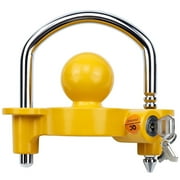 Beaquicy Universal Heavy-Duty Steel Trailer Hitch Lock & Coupler Security Lock