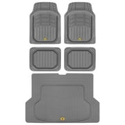 Cat® XL Series Heavy Duty Rubber Floor Mats & Cargo Trunk Liner for Car SUV Van Sedan, Gray