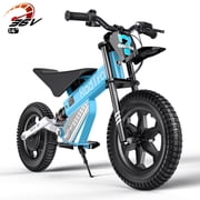East doll 36V Electric Dirt Bike for Kids, 14" Pneumatic Tire, 200W Peak Brushless Motor, Kids Electric Dirt Bike Ages 6-12, Up to 13 MPH & 13 Miles Range, Twist Throttles, Max Load 143 Lbs, Blue